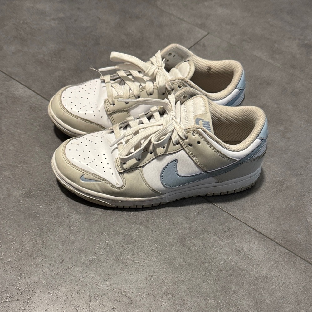 Nike White and Light Gray Athletic Shoes